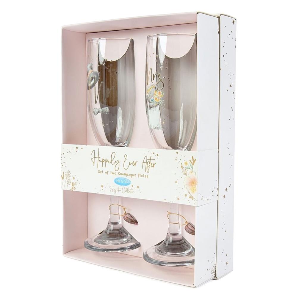 Mr & Mrs Me to You Wedding Champagne Flute Set Extra Image 2
